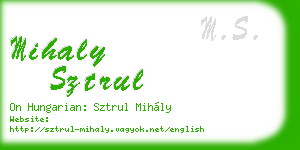 mihaly sztrul business card